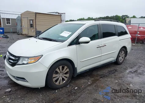 2014 Honda Odyssey Ex-L z USA, uszkodzony, nr VIN 5FNRL5H67EB055574